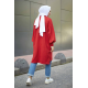 Balloon Sleeve Sport Red Tunic 