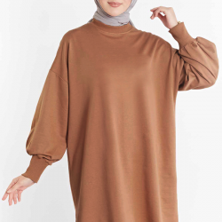 Balloon Sleeve Sport Coffee color Tunic Balloon Sleeve Sport Coffee color Tunic