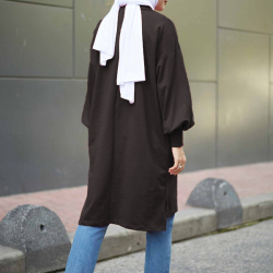 Balloon Sleeve Sport Tunic Black Balloon Sleeve Sport Tunic Black