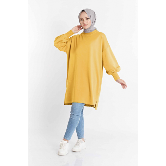 Balloon Sleeve Sport Yellow Tunic 