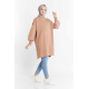 Balloon Sleeve Sport  Milky brown Tunic