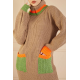  Colorful Turtleneck Knitwear Sweater Vizon Color