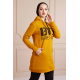BTS Letter Printed Sports Sweat Mustard Color
