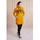 BTS Letter Printed Sports Sweat Mustard Color