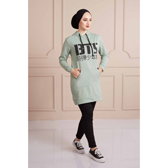 BTS Letter Printed Sports Sweat Mint Color