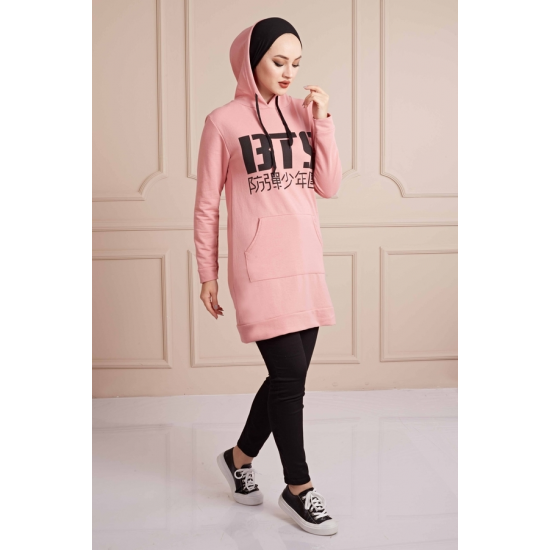 BTS Letter Printed Sports Sweat Pink Color