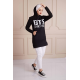  BTS Letter Printed Sports Sweat Black Color