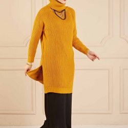 Oversize Knitted Mustard Sweater