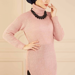 Oversize Knitted Pink Sweater