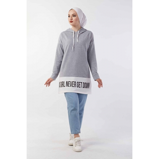 Hooded Sport Grey Sweat