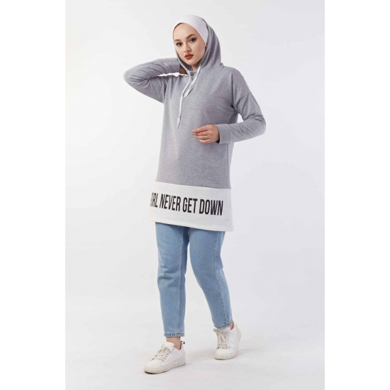 Hooded Sport Grey Sweat