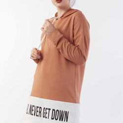 Hooded Sport Tan Sweat Hooded Sport Tan Sweat