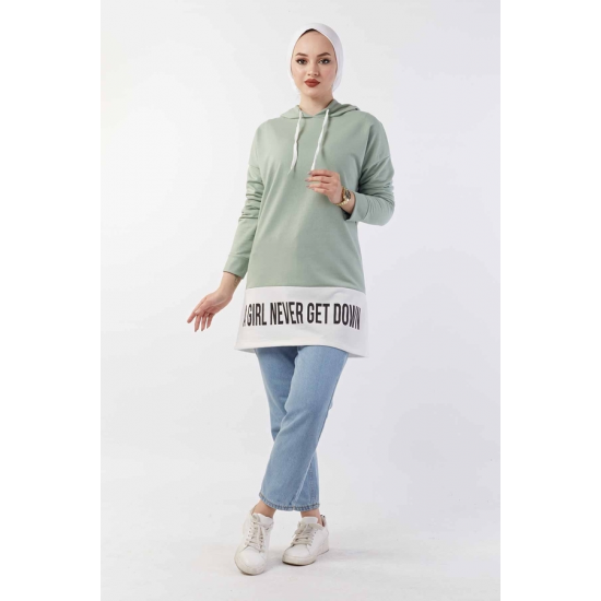 Hooded Sport Mint Sweat