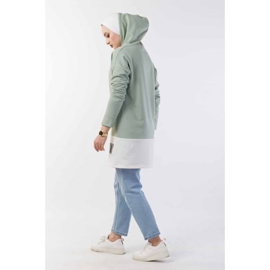 Hooded Sport Mint Sweat