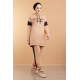 Hooded Printed Sports Suit Milky coffee Color