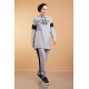  Hooded Printed Sports Suit Grey Color