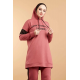  Hooded Printed Sports Suit Rose 