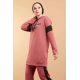  Hooded Printed Sports Suit Rose 