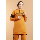  Hooded Printed Sports Suit Mustard Color