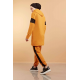  Hooded Printed Sports Suit Mustard Color