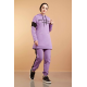 Hooded Printed Sports Suit Lilac