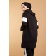 Hooded Printed Sports Suit Black Color