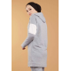 Hooded Printed Sports Suit Grey Color