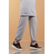 Hooded Printed Sports Suit Grey Color