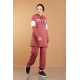 Hooded Printed Sports Suit Rose 