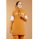  Hooded Printed Sports Suit Mustard Color