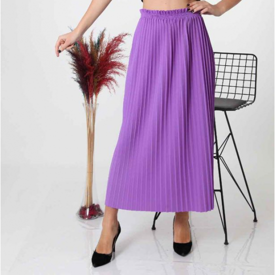 Pleated fabric skirt in multiple colors