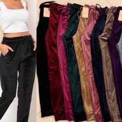Velvet pants for women in multiple colors  Velvet pants for women in multiple colors