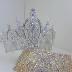Royal Crown For Brides Made Of Original Zircon Stone  Royal Crown For Brides Made Of Original Zircon Stone