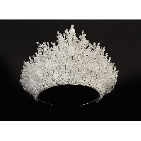 Royal Crown For Brides Made Of Original Zircon Stone 