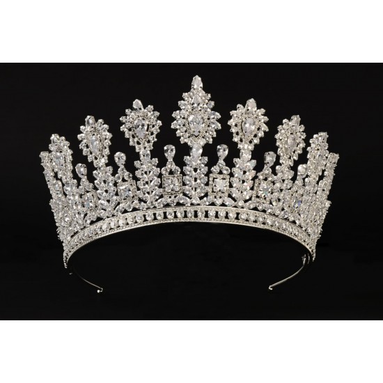 Royal Crown For Brides Made Of Original Zircon Stone 